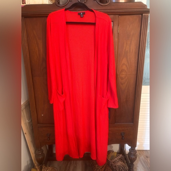 Jackets & Blazers - Jason Wu size large women’s Vibrant Red Long Cardigan